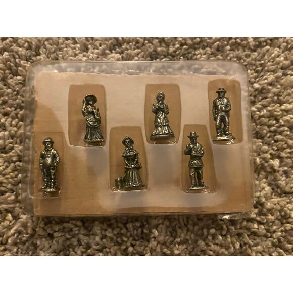 The Americana Pewter Collection #AH31 6 Different Solid Pewter Figurines - Picture 1 of 4